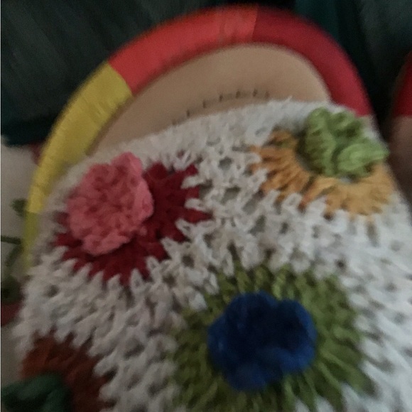 Farm brand slip on summer sandals, crochet sz 6.5-7 - Picture 5 of 8